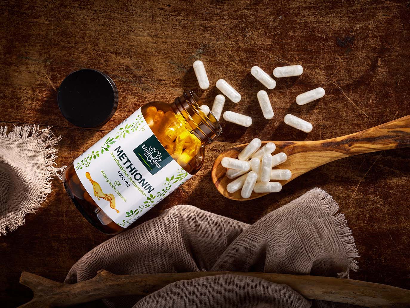 Methionin - 1.500 mg pro Tagesdosis (3 Kapseln)  - 360 Kapseln  - von Unimedica